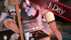 1girls 2futa 2futas 2futas1girl 3d 3d_animation animated bottomless bottomless_futa censored condom condom_wrapper dark_penis day_count female futanari garter_belt marisa_kirisame masturbating masturbating_cuck masturbating_futa masturbation mating_press mode_create09 mosaic_censoring netorare no_sound penis reimu_hakurei remilia_scarlet shorter_than_30_seconds tagme touhou used_condom used_condoms used_tissue used_tissues video