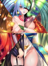 arcade_series arcade_sona big_breasts blue_eyes blue_hair blush brown_hair dj_sona dress_tug fables_series female female_only green_hair guqin_sona latex_suit league_of_legends lunar_new_year lunar_revel_series muse_sona pd pentakill_series pentakill_sona red_hair silent_night_sona snowdown_showdown_series solo sona_buvelle suit thick_thighs wind_lift yellow_hair