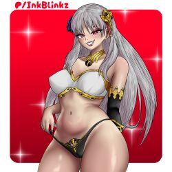 inkblinkz patreon patreon_username patreon_artist artist_name artist_signature artist_upload self_upload 1girls 1girl female female_only female_focus female_human solo solo_focus solo_female ishtar_(fate) ishtar_(fate/strange_fake) fgo toned toned_female toned_body toned_stomach stomach stomach_bulge long_hair long_sleeves collar revealing_clothes panties panty_pull underwear underwear_pull nipple_bulge makeup make_up hair white_hair red_eyes gold_jewelry gold_(metal) tummy tummy_bulge smirk smirking smirking_at_viewer looking_at_viewer