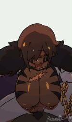 1boy 1girls 2d 2d_animation animated asazaz12_nsfw_(artist) audible_creampie breasts_out breeding brown_hair character_request clothed_sex clothing copyright_request cowgirl_position cum cum_in_pussy cum_inside cumming_in_pussy curvaceous curvaceous_female curvy curvy_body curvy_female curvy_figure dante_(limbus_company) dark-skinned_female dark-skinned_male dark_skin first_person_view grinding grinding_on_penis half-closed_eyes large_breasts limbus_company outis_(limbus_company) penetration pov project_moon scar sex sex_with_viewer smile smirk smirking_at_viewer smug sound tagme teasing teasing_viewer thick_thighs vaginal_penetration video yellow_eyes