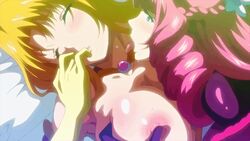 2girls animated breast_grab breasts clothing futanari intersex large_breasts licking majuu_jouka_shoujo_utea moaning multiple_girls nipples saliva tomonoin_mizuki tongue towamizu_karen