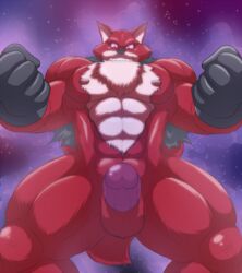 basil_(dragon_ball) canine dragon_ball dragon_ball_super male male_only mammal muscular penis solo wolf x-zudomon