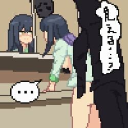1boy 1girls animated ass_focus breast_grab breasts cum cum_in_pussy cum_inside female from_behind groping male mieruko-chan penetration pixel_animation pixel_art sex sex_from_behind tagme tsuyoiko_ss video yotsuya_miko