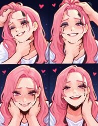 1girl 2girls adjusting_hair ai_generated anger_vein arm_behind_head artist_name black_background black_hair blowing_kiss blush broken_heart cheek_pinching cheek_press cheek_pull cheek_squash choker clenched_teeth closed_eyes closed_mouth collar collarbone covering_eyes covering_face covering_one_eye crying crying_with_eyes_open d disembodied_limb drooling facepalm facial finger_in_anothers_mouth food_on_face gradient gradient_background grin hair_tucking hand_in_anothers_hair hand_in_hair hand_on_anothers_cheek hand_on_anothers_face hand_on_anothers_head hand_on_forehead hand_on_own_cheek hand_on_own_face hand_on_own_head hand_over_eye hand_over_own_mouth hand_to_head hands_in_hair hands_on_anothers_cheeks hands_on_anothers_face hands_on_anothers_head hands_on_own_cheeks hands_on_own_face hands_on_own_head happy_tears head_grab head_on_hand head_rest headpat heart heart_background heartshaped_pupils holding holding_hair jewelry lips long_hair looking_at_viewer mole mole_under_eye multiple_girls multiple_views open_mouth out_of_frame parted_lips pinching pink_eyes pink_hair rubbing_eyes saliva short_hair simple_background smile solo_focus spoken_heart star_sky starry_sky strangling sweat symbolshaped_pupils tearing_up tears teeth upper_body whispering wiping_tears yandere yandere_trance