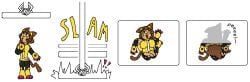 anthro cartoon_physics crush felid feline flattened gameoverse glitch_productions gynomorph image_sequence intersex kit_(gameoverse) kit_bodega mammal pinkyjane solo