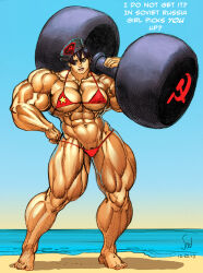 soviet_superwoman jebriodo female muscles muscular weights muscular_female muscular_arms muscular_thighs muscular_legs pecs abs biceps breasts
