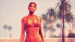 3d 3dcg 80s absurd_res absurd_resolution bare_shoulders belly bikini cleavage collarbone edited_screencap female female_only filter filtered game_cg game_mod grand_theft_auto grand_theft_auto:_vice_city gta_pedestrians kaidan_jericho_(retro) large_breasts leaning_to_the_side navel oblivious_sexualization palm_trees rockstar_games smiling source_request summer unnamed_characters