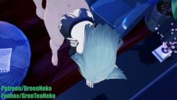 3d animal_ears animated arknights:_endfield blue_eyes doggy_style from_behind gray_hair greenneko moaning pantyhose perlica_(arknights:_endfield) sex small_breasts smaller_female sound tagme uncensored video