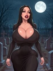 morticia addams from the addams family by mantis man