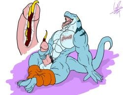 2013 5_fingers abra_(abrahamsillo) abs almost_fully_inside anthro anthro_on_anthro anthro_pred anthro_prey arm_markings balls big_penis biped black_pubes blue_body body_hair bottomwear bottomwear_down calling_gecko chest_hair chest_scar claws clothed clothing cock_vore countershading dinosaur dromaeosaurid duo erection extreme_size_difference eyes_closed featureless_chest fingers front_view gecko genitals glans grilder123 grilder_(character) hand_on_own_penis hand_on_penis head_first head_markings humanoid_genitalia humanoid_penis inside_penis internal larger_anthro larger_male larger_pred lizard looking_pleasured male male/male male_(lore) male_pred male_prey markings masturbation micro micro_anthro micro_male multicolored_body muscular muscular_anthro muscular_male neck_markings nude nude_anthro nude_male open_mouth open_smile orange_bottomwear orange_clothing penetration penile penile_masturbation penis pink_glans pink_penis pink_tongue prehistoric_species pubes red_body reptile saurischian scalie scar sharp_teeth shoulder_markings signature simple_background sitting size_difference smaller_anthro smaller_male smile tail teeth theropod three-quarter_view tokay_gecko tongue topless topless_anthro topless_male two_tone_body urethral urethral_penetration vore x-ray_view yellow_body
