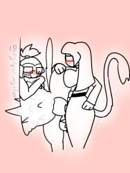 2girls bloons_tower_defense cum_in_pussy cumflation futanari gwendolin_(bloons_tower_defense) mysterioartisto patch_(bloons) scientist_gwendolin tagme vaginal_penetration