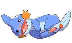 2016 anal anal_sex animal_genitalia anus blush cryodrgnate disembodied_penis drooling duo erection feral front_view genital_slit looking_pleasured lying male marine mudkip nintendo on_side open_mouth penetration penis pokemon pokemon_(species) precum saliva sex simple_background slit solo_focus tapering_penis white_background yaoi