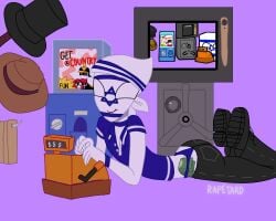 rapetard s0d0my_s1n countryhumans questionable 1boy boy 1femboy femboy feminine_male male male_only solo solo_futa solo_femboy humanized humanization humanized_country israel_(countryhumans) jew jewish jewish_male cash cashier money money_in_thong thong blue_thong lying lying_on_stomach lying_on_floor white_cloth blue_shirt black_pants pants shirt shoes black_shoes blue_stripes stripes thin thin_waist thin_male waist poland_(countryhumans) underwear underpants reichtangle_(countryhumans) text art artist_name artist_signature 2d 2d_(artwork) 2d_artwork artwork artwork_(digital) digital digital_media_(artwork) digital_media digital_art digital_painting_(artwork) digital_painting painting painting_(artwork) dollar dollars white_body white_eyes eyes eyes_open open open_eyes smile mouth mouth_closed closed_mouth closed_smile closed_mouth_smile opened opened_eyes star_of_david