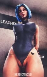 bleached qoh queen_of_hearts qoh_tattoo tattoo tattoos bodysuit blue_hair short_hair 1girls 1girl plump_pussy plump_lips pussy fat_pussy thighs breasts big_breasts tits solo female female_only female_focus heroicmissed vixenp real_person digital_art 3d 3d_(artwork) european_female light-skinned_female choker presenting fit_female thick_thighs nipples hard_nipples mature_female mature cameltoe curvy curvaceous curvy_female hips