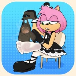 1:1 5_toes alternative_fashion amy_rose anthro chair clothing countershade_feet countershading dress eulipotyphlan feet feet_fetish feet_focus female female_focus female_only foot_fetish foot_focus footwear fur furniture gloves goth gothic_lolita green_eyes handwear hedgehog hi_res humanoid_feet j-fashion lolita_(fashion) mammal musk no_shoes one_shoe_on pink_body pink_fur plantigrade sega shoes sitting smelly smelly_feet smelly_shoes socks solo sonic_(series) sonic_the_hedgehog_(series) toes twistedfurby