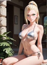 1girls 2d ai_generated areolae big_breasts bikini bikini_bottom bikini_top blonde blonde_female blonde_hair boruto:_naruto_next_generations chest curvy curvy_figure cute cute_face detailed eyelashes eyeshadow female female_only fit fit_female focus hair high_quality ino_yamanaka large_breasts legs light-skinned_female light_skin lips lipstick long_hair makeup mascara naruto naruto_(series) naruto_shippuden nero100 outdoors outside pale-skinned_female pale_skin perky_breasts ponytial posing seductive seductive_look solo stable_diffusion swimsuit swimwear tagme thighs thin_waist
