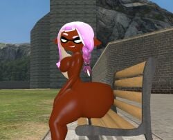 3d bench big_ass big_ass_(female) big_ass_cheeks big_booty big_booty_(female) big_booty_cheeks big_bubble_butt big_butt big_butt_(female) big_butt_cheeks bubble_ass bubble_ass_(female) bubble_booty bubble_booty_(female) bubble_butt bubble_butt_(female) inkling_girl kaibernation nudist oc original_character splatoon splatoon_oc