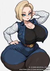 miralicit ai_generated 4k high_resolution hyper hyper_ass hyper_butt big_ass big_butt big_thighs thick_thighs thick_ass thick_legs thick_hips thick_butt hyper_thighs large_ass large_thighs large_butt shortstack hips butt huge_ass huge_butt huge_thighs curvy curvy_female curvy_body curvy_hips sexy sexy_pose sexy_body sexy_female solo solo_focus solo_female simple_background big_breasts huge_breasts tits android android_18 dragon_ball dragon_ball_z dragon_ball_super blonde_hair blonde_female blonde blue_eyes short_hair