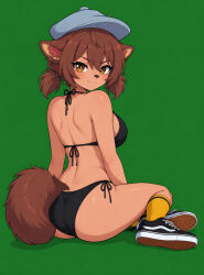 1girl ai_generated ass big_ass bikini breasts female hispanic mogambuzz raccoon_girl sexy sexy_body sexy_female sexy_pose youtube_hispanic youtuber_girl