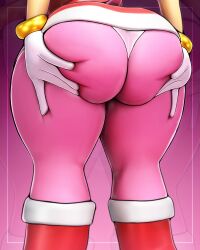 1girls abstract_background amy_rose ass ass_focus big_ass boots butt gloves grabbing_ass grabbing_own_ass panties pink_background pink_body pink_fur sala3d sala3dart solo sonic_(series) tail thick_thighs thighs white_gloves