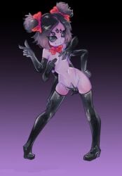 1girls 5_eyes 6_arms adulttale black_background black_gloves boots color colored cute_fangs elbow_gloves fangs female gloves gradient_background koliensop_(artist) monster_girl muffet naked_footwear navel peace_sign petite small_breasts solo spider_girl tagme thigh_boots thighhighs undertale undertale_(series) undertale_au undertale_fanfiction v v_sign