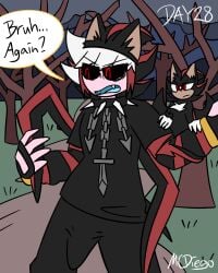 1boy ash_(ashdiary) balls boner bulge bulge_through_clothing bulge_under_clothes chains challenge collar demon dialog dialogue dialogue_box dialogue_bubble edgy emo emo_boy exhibition exhibitionism exhibitionist fur furry fursuit goth goth_boy hairy hairy_balls hairy_body hairy_male male male_only mcdiego no_nut_november oc original original_character outdoor_nudity outside public sega shadow_the_hedgehog shadow_the_hedgehog_(cosplay) skinsuit solo sonic_(series) sonic_the_hedgehog_(series) speech speech_bubble spider spider_legs spiked_collar text text_box text_bubble transformation