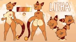 1girls ampharos ass big_ass big_breasts breasts claweddrip female furry litha_(stormysparkler) litho_(stormysparkler) naked naked_female pokemon pokemon_(species) pussy vagina