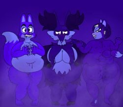 3girls anthro anthro_female background belly big_belly big_breasts blue_background blue_body blueberry blueberry_inflation blueberry_juice breasts delphox diane_foxington digital_art digital_drawing_(artwork) erotic evodevio67 expansion fanart fart fart_fetish fat fox fox_girl furry furry_anthro gas gassy gassy_female huge_belly inflation juicy krystal krystal_(star_fox) leak leaking naked naked_female nude nude_female obese pokemon pussy pussy_juice pussy_juice_drip star_fox the_bad_guys vagina vaginal_juices vulva