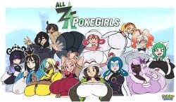 13girls 6+girls ;) ? ahoge alternate_breast_size alternate_breast_size_(larger) animal_print arms_up artist_name ass ass_focus bangs bent_over big_ass big_breasts black_body black_bodysuit black_eyes black_hair blonde_hair blue_eyes blue_hair bodysuit bow bowtie breasts brown_eyes brown_hair canari_(pokemon) canary_(pokemon) character_name cleavage closed_eyes clothing dark-skinned_female dark_skin dress duro_(pokemon) earrings emma_(pokemon) emma_(pokemon_legends:_z-a) english_text eyebrows_visible_through_hair eyeshadow female female_only fingerless_gloves fist_of_justice_(pokemon) flower from_behind game_freak glasses gloves green_hair grey_eyes grin grise_(pokemon) griselle_(pokemon) gwynn_(pokemon) gyaru hair_flower hair_ornament harmony_(pokemon) harujio_(pokemon) hat heart hex_maniac hex_maniac_(pokemon_legends:_z-a) holding hood hood_down hoodie huge_ass huge_breasts jacinthe_(pokemon) jacket jewelry joi_(pokemon) joi_(pokemon_legends:_z-a) josee_(pokemon) kotane_(pokemon) labcoat large_breasts lebanne_(pokemon) lida_(pokemon) lipstick long_hair looking_at_viewer looking_back mable_(pokemon) mable_(pokemon_legends:_z-a) maid maid_apron maid_headdress makeup mask matiere_(pokemon) matiere_(pokemon_legends:_z-a) momiji_(pokemon) momiji_(pokemon_legends:_z-a) mouth_mask muku_(pokemon) multicolored_hair nail_polish navel neck_ribbon necktie nintendo npc_trainer nurse nurse_joy nurse_joy_(pokemon_legends:_z-a) occult_maniac occult_maniac_(pokemon) occult_maniac_(pokemon_legends:_z-a) occult_maniac_(z-a) one_eye_closed own_hands_together pantylines parted_lips pink_hair pokemon pokemon_legends:_z-a ponytail puffy_sleeves purple_eyes purple_hair red_hair seika_(pokemon) short_hair signature silenttandem simple_background smile solo striped surgical_mask take_your_pick taunie_(pokemon) thick_thighs thighs tinted_eyewear tongue tongue_out torpedo_breasts townie_(pokemon) twintails two-tone_hair upper_body watermark web_address white_background white_coat wide_hips yukari_(pokemon)