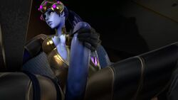 1futa 3d animated breasts cleavage erection futa_only futanari intersex masturbation no_sound overwatch penis solo source_filmmaker video widowmaker zenu