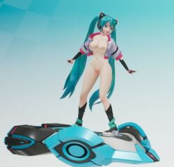 3d accurate_art_style accurate_body_type blue_hair breasts breasts_out casual casual_nudity extreme_gear game_mod hatsune_miku hatsune_miku_(sonic_racing_crossworlds) hoverboard ingame jacket mod naked_footwear nipples open_jacket partially_clothed pussy sonic_(series) sonic_racing_crossworlds twintails vagina vocaloid