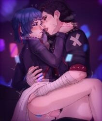 1futa 1girls 2d arcane arcane_brawler_vi arcane_jinx arcane_vi arms_around_partner ass biting_lip biting_own_lip black_hair blue_hair blush buttplug dialogue embrace english_text eye_contact family_breeding female futa_on_female futanari groping_ass hug hugging incest intersex jinx_(league_of_legends) kenkogs league_of_legends leg_up looking_at_another looking_at_each_other looking_at_partner penis piercing piercings powder_(arcane) pussy red_hair sex siblings sisters standing standing_sex tattoo vaginal_penetration vaginal_sex vi