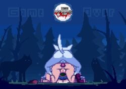anal anal_knotting extreme_gaping knot necronomic_con pixel_art wolf zoophilia