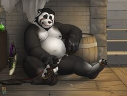 anthro bear chubby dengi kronexfire male male_only pandaren penis world_of_warcraft