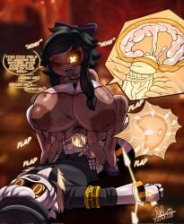 1boy 1girls big_breasts black_hair black_hair_female black_sclera bow bow_on_head breasts breasts_bigger_than_head breeding breeding_request clothed_male clothed_male_nude_female cowgirl_position cum cum_in_pussy cum_inside cumming cumming_from_vaginal_sex cumming_in_pussy cumming_inside cyn_(murder_drones) cyntessa_(murder_drones) disassembly_drone dominant dominant_female english english_text femdom glitch_productions hair_bow hairbow heels heels_only huge_breasts impregnation large_breasts large_tits malesub moan moaning moaning_in_pleasure murder_drones n_(murder_drones) naked naked_female naked_female_clothed_male nightmare_waifu nude nude_female nude_female_clothed_male plap plap_(sound) plapping rape reverse_rape robot robot_boy robot_girl robot_humanoid rod_akihiro skinsuit speech speech_bubble stitches submissive submissive_male tongue tongue_out twintails twintails_(hairstyle) vaginal vaginal_sex x-ray x-shaped_pupils yellow_eyes yellow_eyes_female