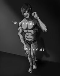 coldhardtruth cuntboy leon_scott_kennedy muscular_male resident_evil underwear unfinished