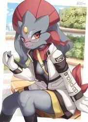 1girls anthro areola areolae breasts curvy curvy_female female female_focus female_only furry furry_only nipples partially_clothed partially_clothed_female pokemon pokemon_(species) solo solo_female solo_focus weavile zinfyu