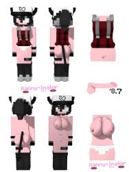 1futa 3d black_gauntlets black_hair black_hat black_socks breasts demon_horns demon_tail eye_patch female futanari green_eyes grey_shoes minecraft penis pink_skinned_female red_topwear thigh_belt white_skinned_female white_underwear xanny-imatorr34