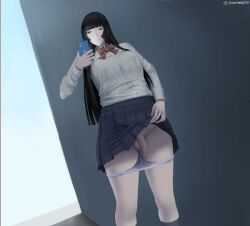 auronaito bad_link black_hair breasts female futa_only futanari panties panty_pull penis underwear