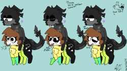 alchiants black_body black_fur black_hair blood brown_hair cutie_mark eleganteye_alchiant female furry ibispaintx meme sex unknown_species watcher_curiosity_alchiant white_face xd yellow_fur