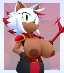 1girls anthro big_breasts breasts cleavage clothed clothing eyebrows eyelashes eyes female female_focus female_only fur furry nipples oc original_character sega slickehedge sonic_(series) sonic_the_hedgehog_(series)