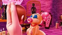 anthro furry giantess kissing kissing_penis lipstick lipstick_mark macro mario_(series) scalie shortstack size_difference size_play sl0bb3r smaller_female super_mario_bros. tagme video wendy_o._koopa