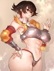 1girls abs armpit armpits belly belly_button big_breasts breastplate brown_hair brunette_hair busty capcom child_bearing_hips earrings female female_only fiorayne fit fit_female fumio_(rsqkr) hips huge_breasts large_breasts light-skinned_female light_skin monster_hunter monster_hunter_rise nipple_bulge short_hair thick thick_thighs thighs thin thin_waist tummy wide_hips