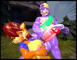 3d belt breasts chipmunk cockslap cum hat mammal marine nipples penis penis_slap penis_slapping_face pinniped rodent rotor_the_walrus sally_acorn sonic_(series) source_filmmaker violence walrus