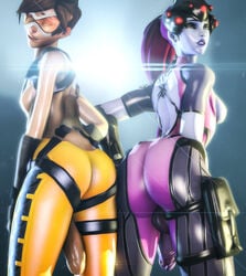 2futas 3d balls ballsack bubble_butt cock-tail curvy dat_ass foreskin fully_retracted_foreskin futa_only futanari human humanoid humanoid_penis intact long_hair mitrild-sfm overwatch scrotum short_hair source_filmmaker testicles tracer uncut unretracted_foreskin voluptuous widowmaker