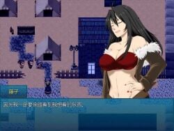 2girls animated black_hair breasts chinese_text game_cg group group_sex huge_breasts long_hair penis_in_mouth penis_in_pussy tagme video watching