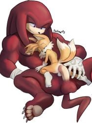 2boys adult_on_young age_difference ahegao anal anal_penetration anal_sex anal_tugging anitwenty anthro balls bandage beefy big_penis blue_eyes canine claws clothing cub daddy dipstick_tail duo echidna footwear fox fucked_silly fur gay genitals gloves handwear knuckles_the_echidna looking_pleasured male male/male mammal markings monotreme multi_tail muscular muscular_male orange_body orange_fur pawpads penetration penis purple_eyes red_body simple_background size_difference smaller_penetrated socks sonic_(series) sonic_(series)rnanitwenty sonic_the_hedgehog_(series) tail tail_markings tails_the_fox tough_guy watermark white_background young young_anthro young_male