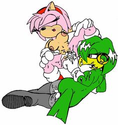 2girls amy_rose anthro female female_only fingering fleetway_comics fur hedgehog mobian mobian_(species) mobian_canary mobian_hedgehog multiple_girls pussy pussy_juice sega sonic_(series) sonic_the_comic sonic_the_hedgehog_(series) spread_legs straight_hair tekno_the_canary vulva yuri