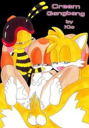 1girls 2boys anthro bee canine charmy_bee cream_the_rabbit cum cum_in_mouth cum_in_pussy cum_inside fellatio female fox fur furry_tail interspecies kio male mammal multi_tail multiple_boys nude penis pussy rabbit sega sex sonic_(series) straight straight_hair stripes tagme tail tails threesome