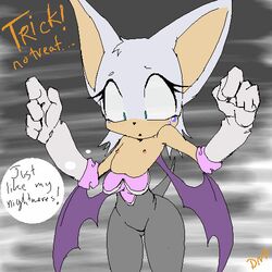 anthro anthro_female anthro_only dna furry furry_female furry_only mobian_(species) rouge_the_bat sega sonic_(series) straight_hair tagme